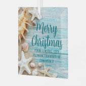Ornement En Verre Beach Busines Seashells Custom Christmas Gift (Avant gauche)