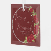 Ornement En Verre Beau Notre premier Noël en mariage (Avant gauche)