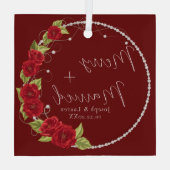 Ornement En Verre Beau Notre premier Noël en mariage (Verso)