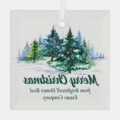 Ornement En Verre Beautiful Company Merry Christmas Trees Custom (Verso)
