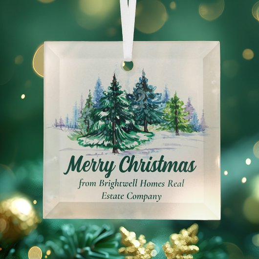 Ornement En Verre Beautiful Company Merry Christmas Trees Custom