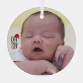 Ornement En Verre Bébé couché Cutest Arbre de Noël (Verso)