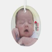 Ornement En Verre Bébé couché Cutest Arbre de Noël (Avant gauche)