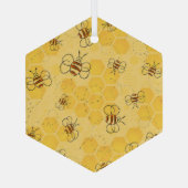 Ornement En Verre Bee Buzzing Honey Bees mignonne (Verso)