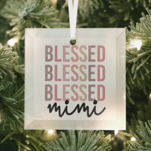 Ornement En Verre Béni Mimi   Cadeaux pour Mimi Grand-mère