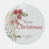 Ornement En Verre Berries rouges Vacances élégantes (Recto)