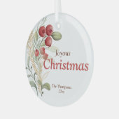 Ornement En Verre Berries rouges Vacances élégantes (Avant gauche)