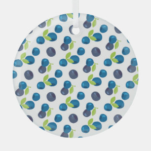 Ornement En Verre Berries Vintage Blueberry Bilberry Illustration