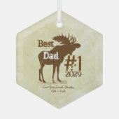 Ornement En Verre Best Father Moose Award Ornaments (Recto)