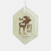 Ornement En Verre Best Father Moose Award Ornaments (Avant gauche)