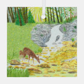 Ornement En Verre Biche et faon (Verso)