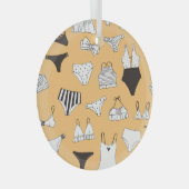 Ornement En Verre Bikini tropical : Motif d'été à main (Avant droite)