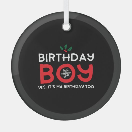 Ornement En Verre Birthday Boy (Recto)