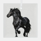 Ornement En Verre Black horse (Verso)
