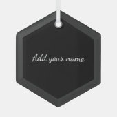 Ornement En Verre Black solid add name text here throw pillo (Recto)