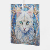Ornement En Verre Blue Eye White Cat Stained (Avant gauche)