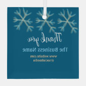 Ornement En Verre Blue orange snowflakes ajouter nom commercial noël (Verso)