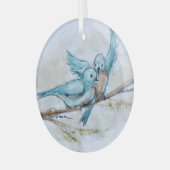 Ornement En Verre Bluebirds par Hevener (Avant gauche)