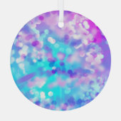 Ornement En Verre Bokeh Violet Et Bleu 7518 (Verso)