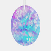 Ornement En Verre Bokeh Violet Et Bleu 7518 (Avant gauche)