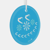Ornement En Verre Bon coeur Snowflake Ornament (Avant droite)