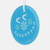 Ornement En Verre Bon coeur Snowflake Ornament (Avant gauche)
