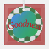 Ornement En Verre Bonne Citation classique Red&Green Typographie (Recto)