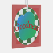 Ornement En Verre Bonne Citation classique Red&Green Typographie (Avant droite)