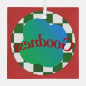 Ornement En Verre Bonne Citation classique Red&Green Typographie (Verso)