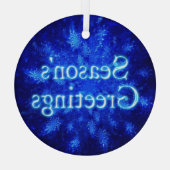 Ornement En Verre Bonnes Fêtes - Snowburst Snowflake (Verso)