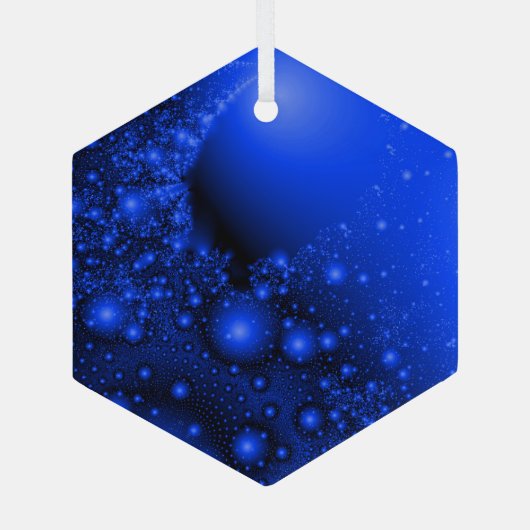 Ornement En Verre Boucher à soleil en bleu bleu Cobalt (Verso)