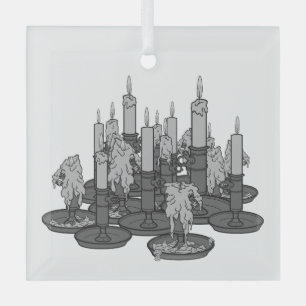 Ornement En Verre Bougies