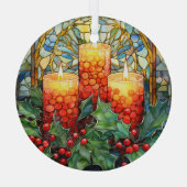 Ornement En Verre Bougies de fête (Verso)