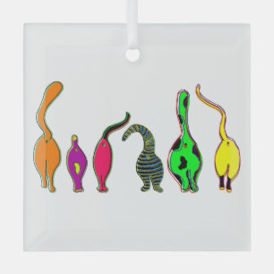 Ornement En Verre Boutons de chat colorés