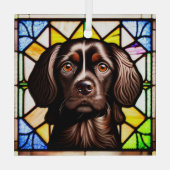 Ornement En Verre Boykin Spaniel "Verre Tiré" (Verso)
