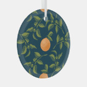 Ornement En Verre Branches d'agrumes Arrière - plans foncés (Avant droite)