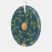 Ornement En Verre Branches d'agrumes Arrière - plans foncés (Avant gauche)