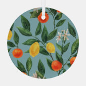 Ornement En Verre Branches de Citrus : Motif ornemental à l'aquarell (Verso)