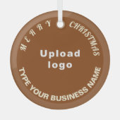 Ornement en verre Brown de Noël d'affaires (Recto)