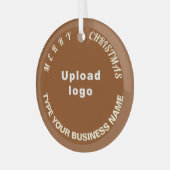 Ornement en verre Brown de Noël d'affaires (Avant gauche)