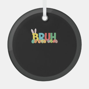 Ornement En Verre Bruh Bunny Pâques mème mignon Pour Enfants _11
