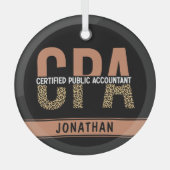 Ornement En Verre Cadeau comptable public certifié CPA (Recto)