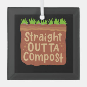Ornement En Verre Cadeau de compost de jardin