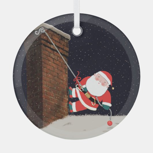 Ornement En Verre Cadeau de vacances Rock Climber (Recto)