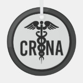 Ornement En Verre Cadeaux anesthésistes certifiés CRNA (Recto)