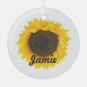 Ornement En Verre Cadeaux de tournesol (Recto)