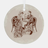 Ornement En Verre café et amour (Verso)