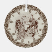 Ornement En Verre café et amour (Verso)