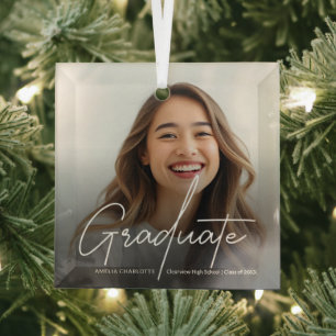 Ornement En Verre Calligraphie de script moderne photo de graduation