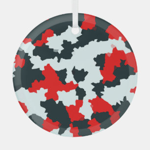 Ornement En Verre Camouflage en mosaïque Abstraite géométrique irrég